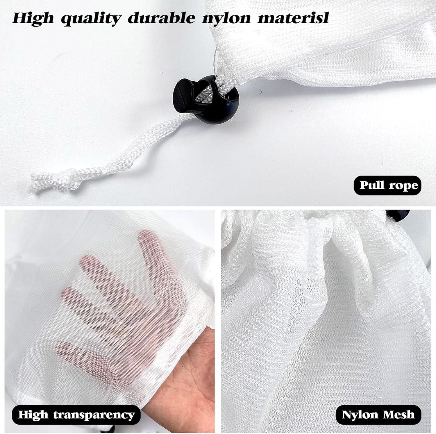 4Pack 12 X 8.8 Inch Pool Leaf Vacuum Net Bag Replacement for Swimming Pool