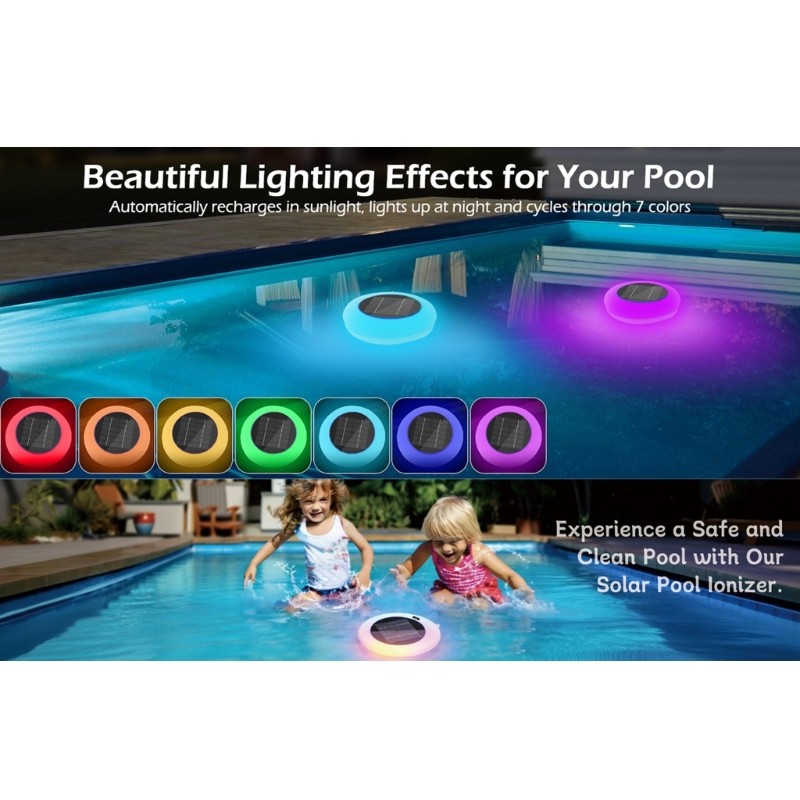 Solar Pool Ionizer for Above Ground and Inground Home Pools Use