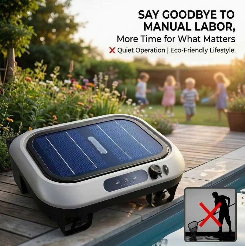 Robotic Pool Skimmer 🌊 Automatic Pool Skimmer 🌞 Solar Automatic Pool Cleaner🌴
