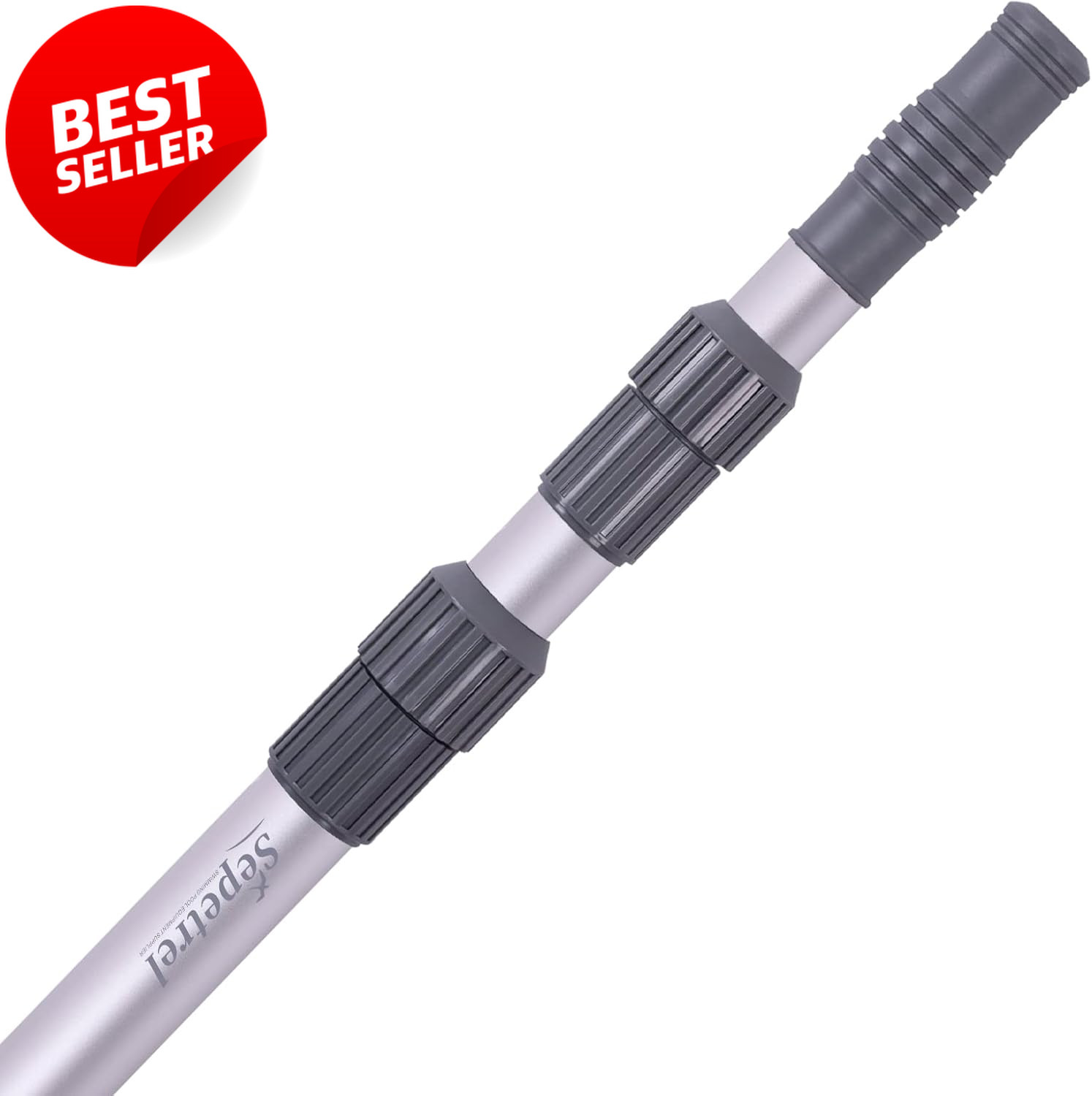 15 Ft Telescoping Pool Pole Adjustable Aluminum Skimmer Net Brush Vacuum – US