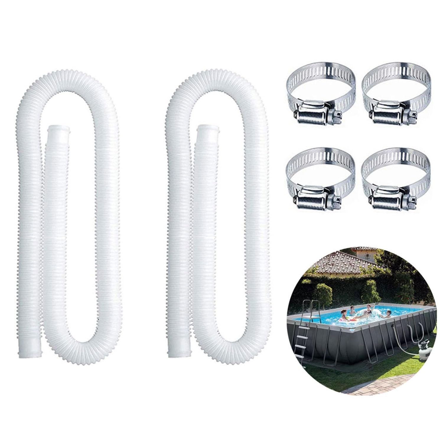 Swimming Pool Replacement 59 inches long with 1.25 diameter, White