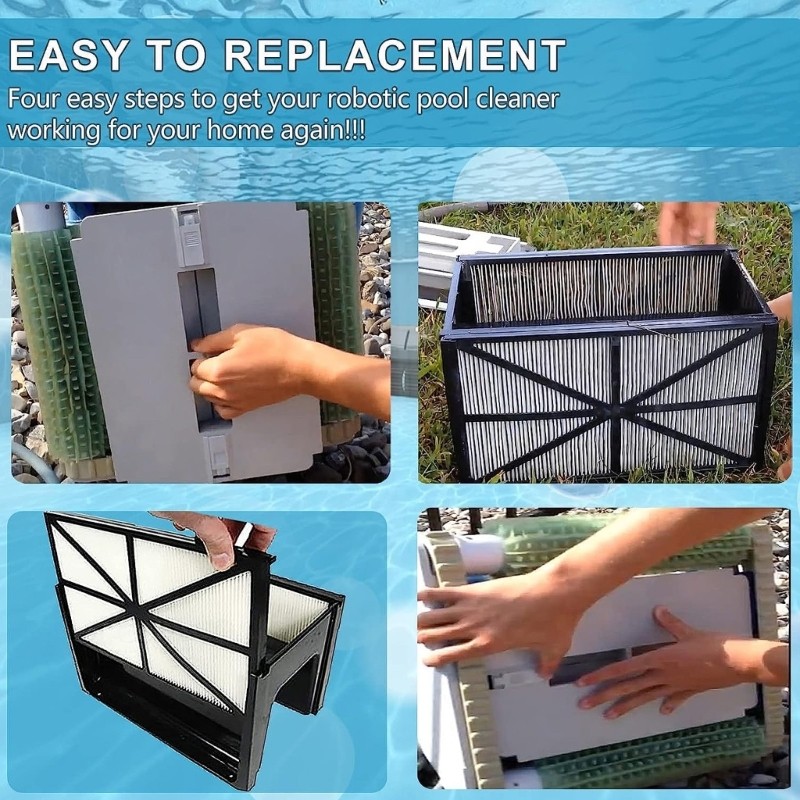 Robotic Pool Cleaner Filter Cartridges for RC36000QC RC9950 RC9952 RC9742 RC4702