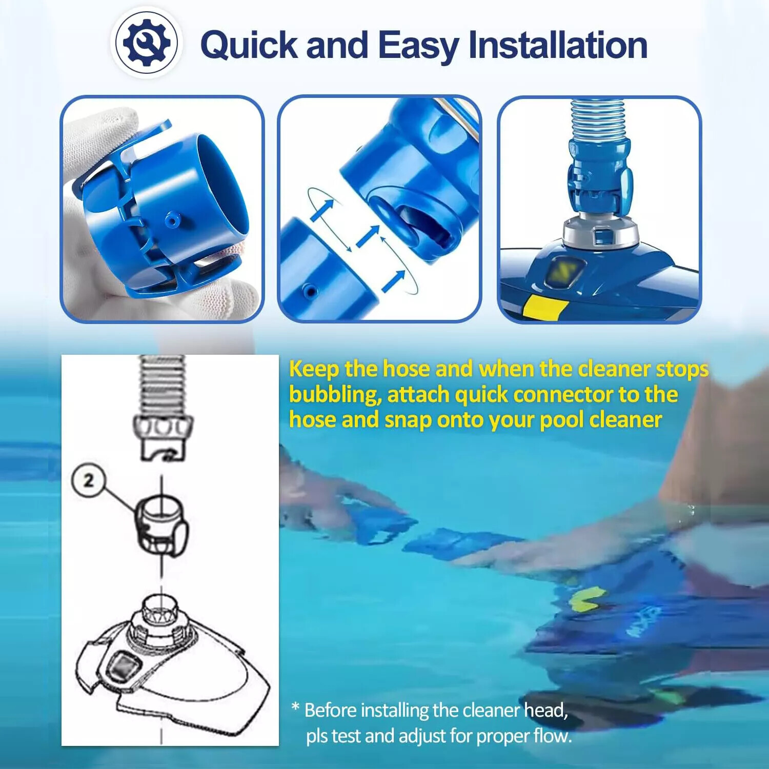 R0526900 Quick Connector for Zodiac Baracuda MX6,MX8,T5 & T5 Duo Suction Cleaner