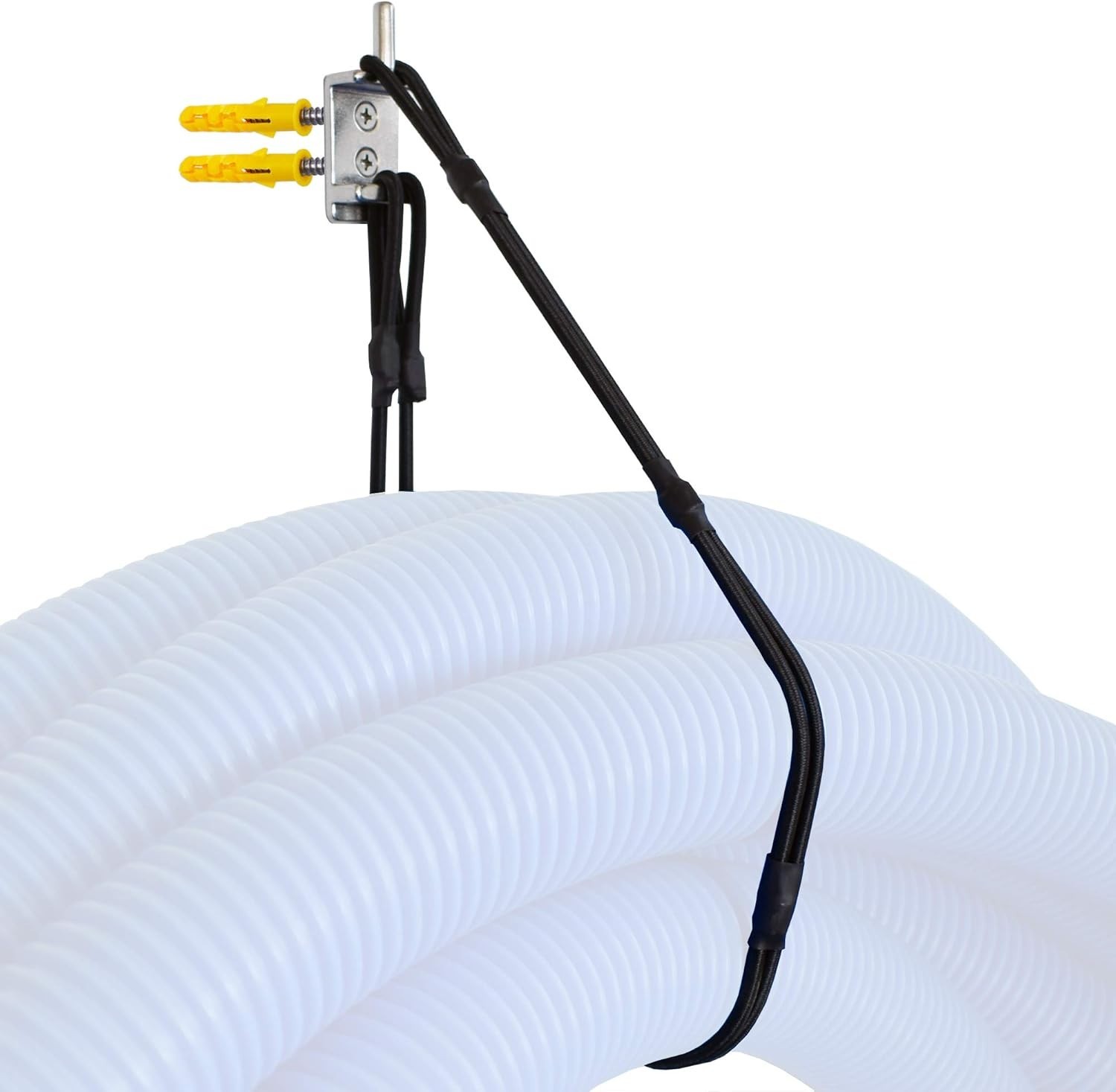 50 Feet Pool Vacuum Hose Hanger Hook with Stainless Steel and Bungee Cord