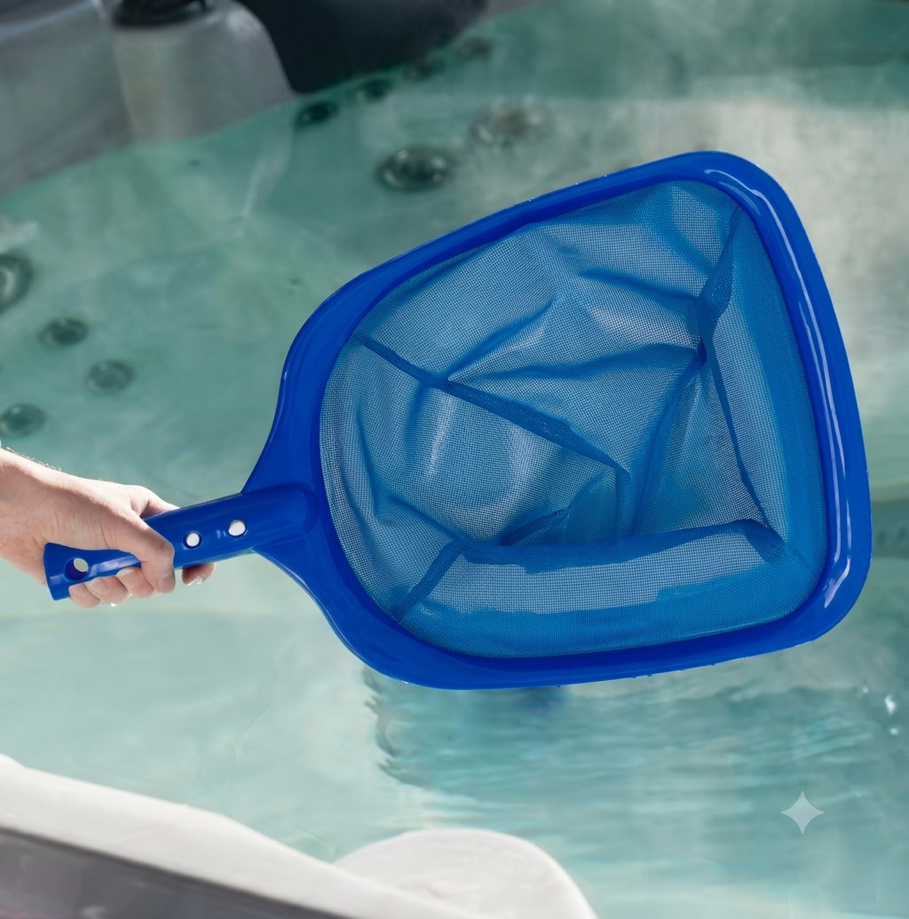 Pool Skimmer Net Leaf Debris Catcher Cleaner Flat Mesh Swimming Pool Tool