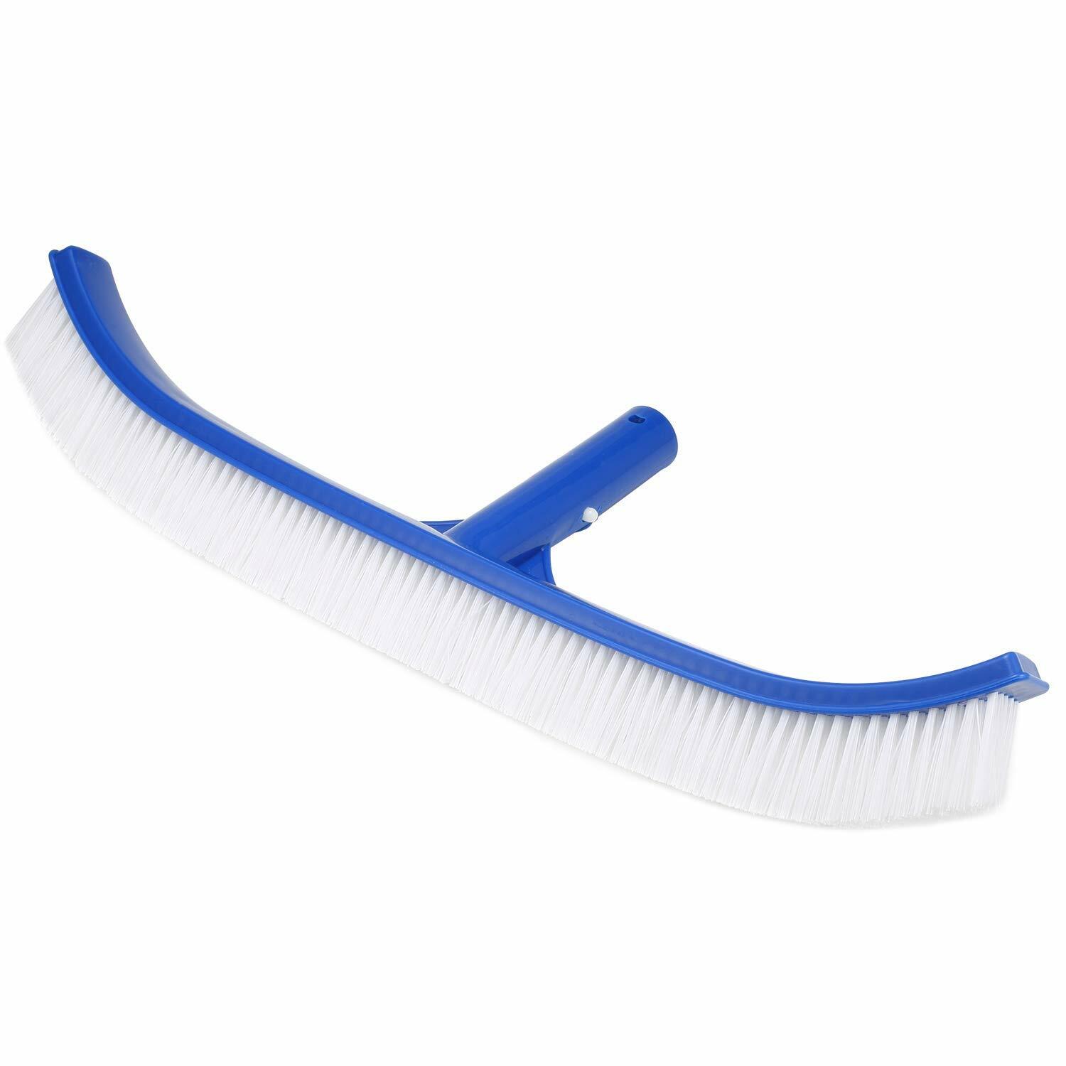 18&Prime; Curved Algae Brush W/ Nylon Bristles, V-Clip for Pool Spa Pond Floor & Wall