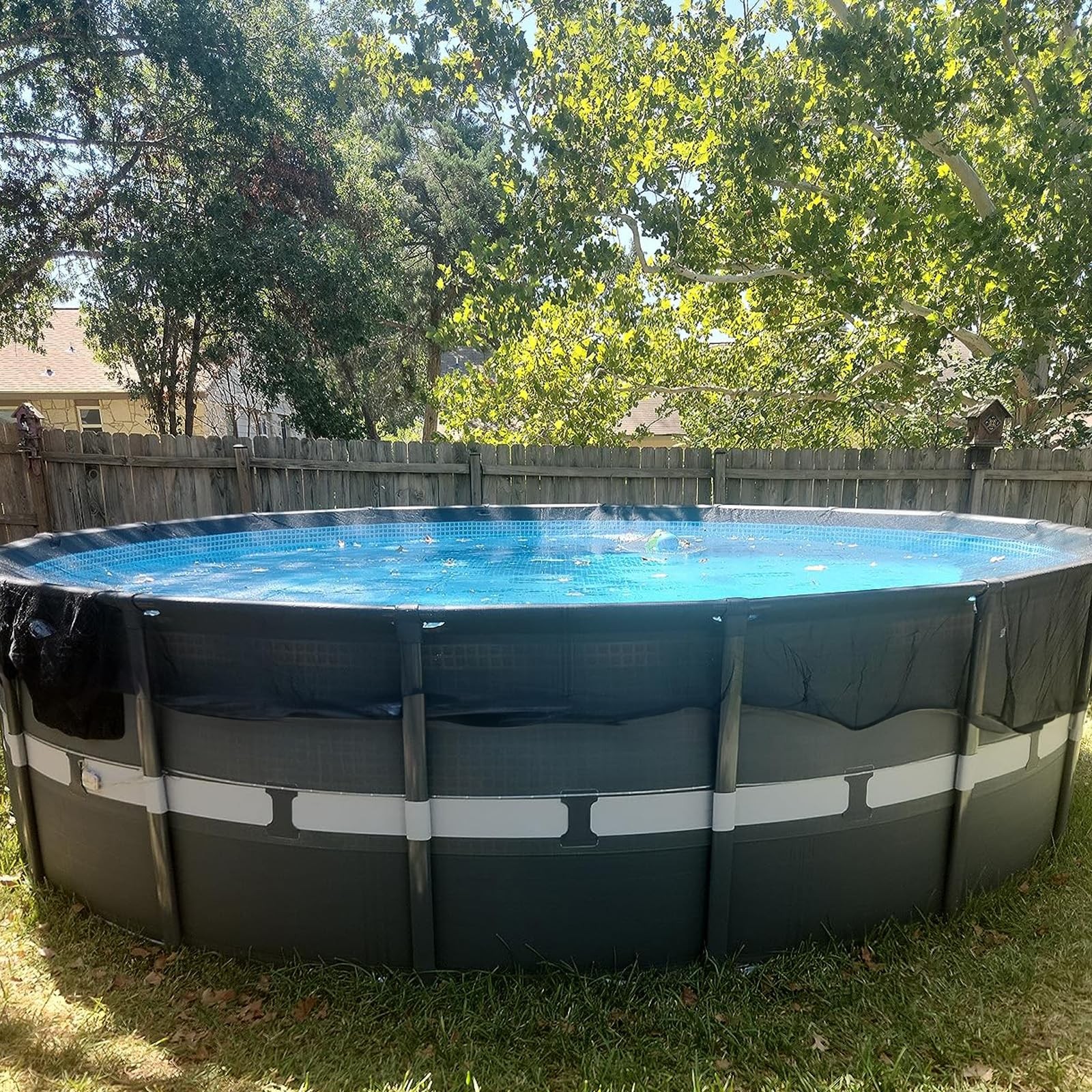 21 Feet Round Pool Leaf Net Cover – Pool Net Cover with 12 Pcs Swimming Pool …