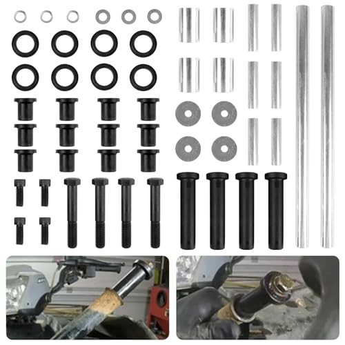 Rear Left & Right A-Arm Bushing Shafts Blots Kit Compatible with Polaris