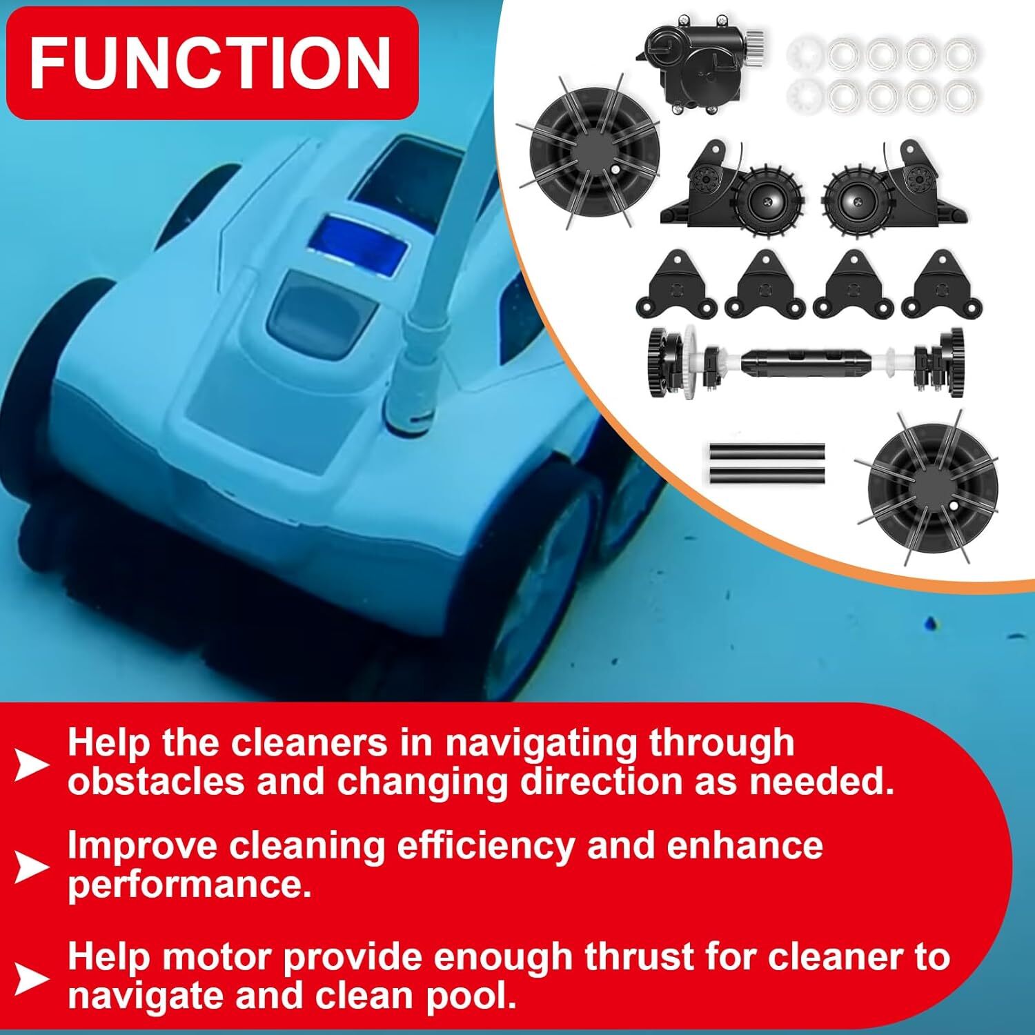 For Polaris Quattro P40 P4000 Pool Cleaner R0995100 Tune Up Kit Rebuild Parts