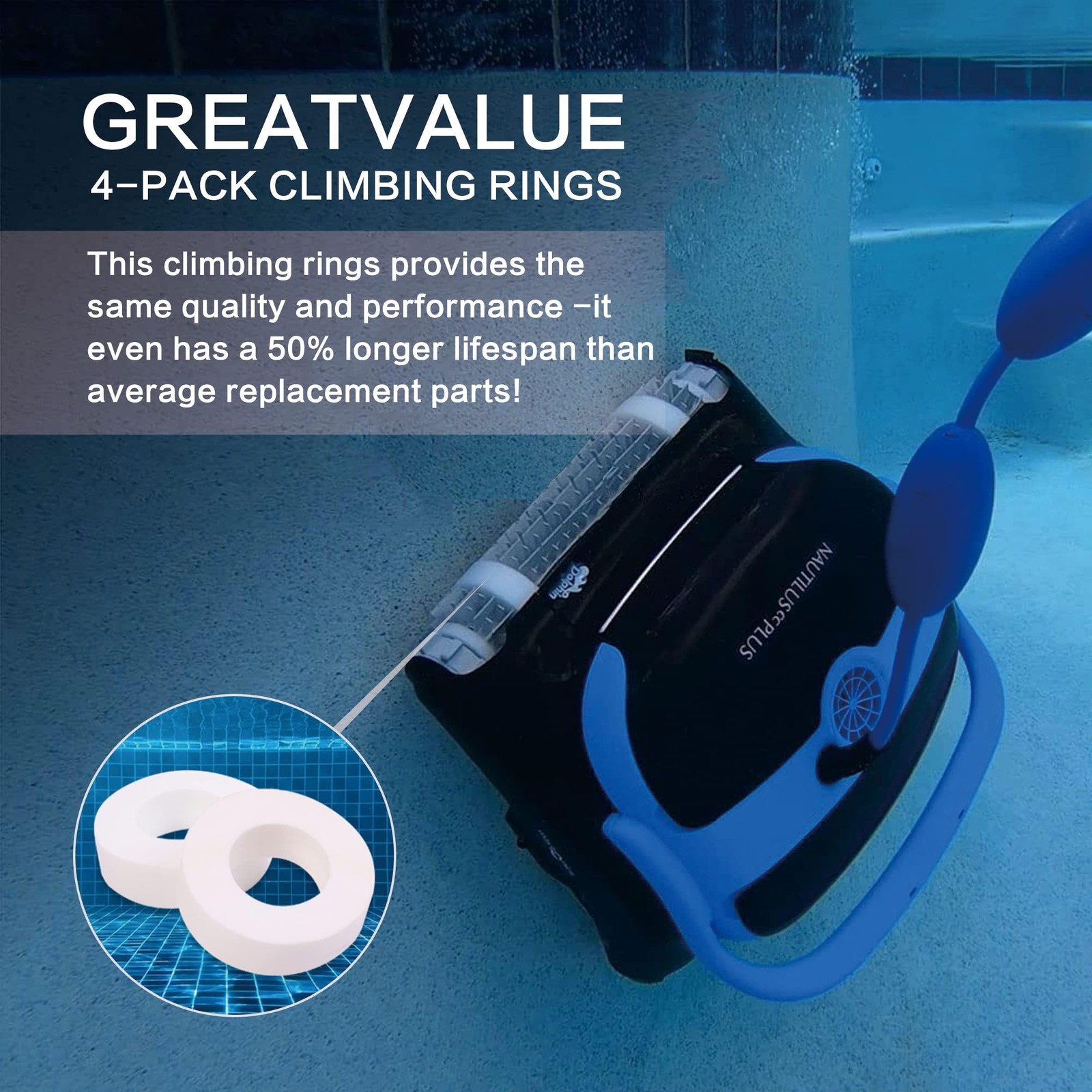 Pool Cleaner Climbing Ring 6101611-R4 for Dolphin Maytronics Nautilus Robot C…