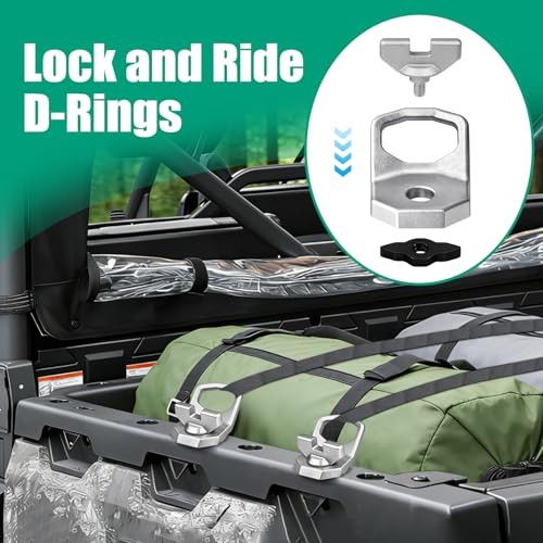 Set of 4 Lock & Ride Max D-Rings – Silver Polaris Xpedition – Fits 2024-2025