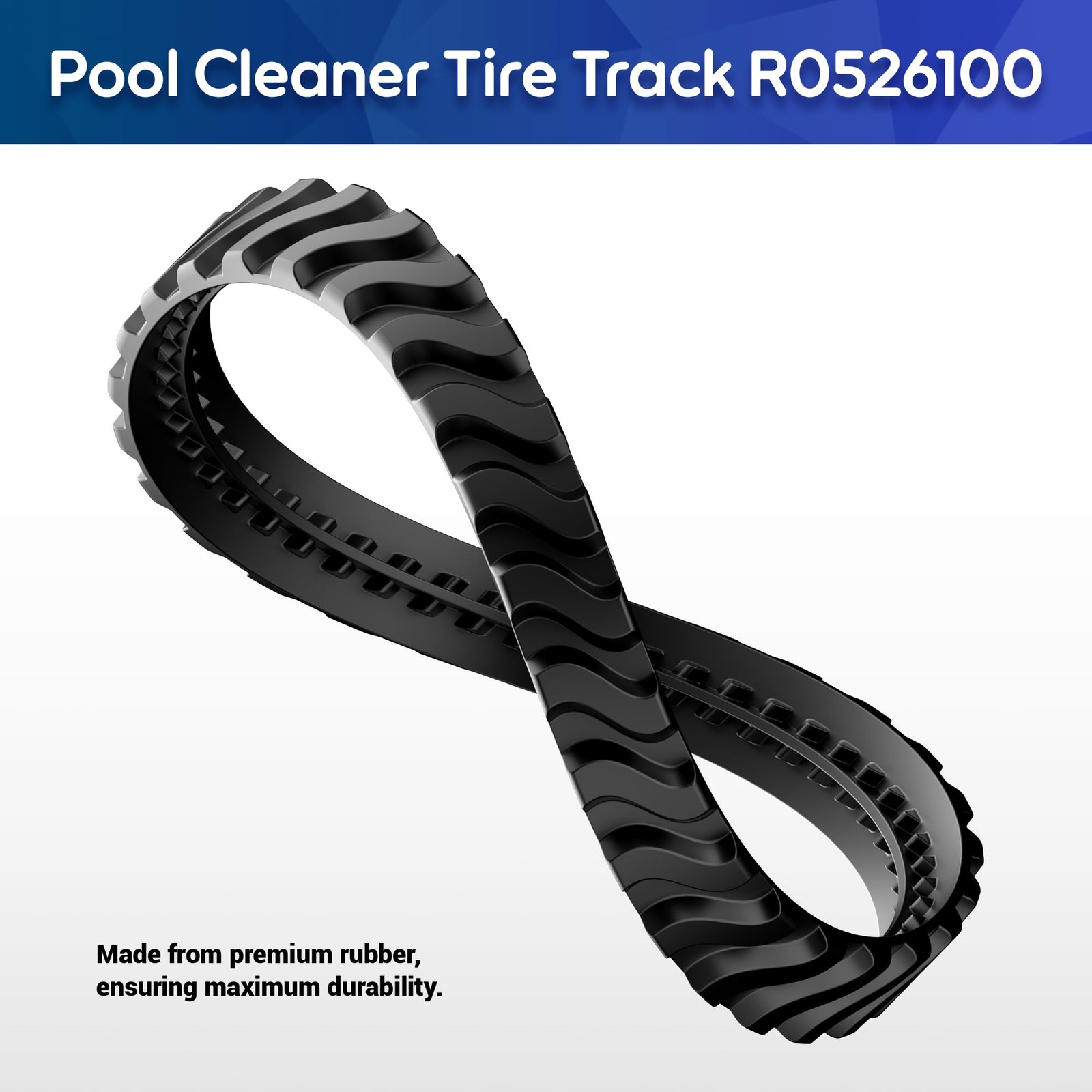 MUSCCCM 2 Pack R0526100 Pool Cleaner Tire Track Replacement for 2 Pack, Black