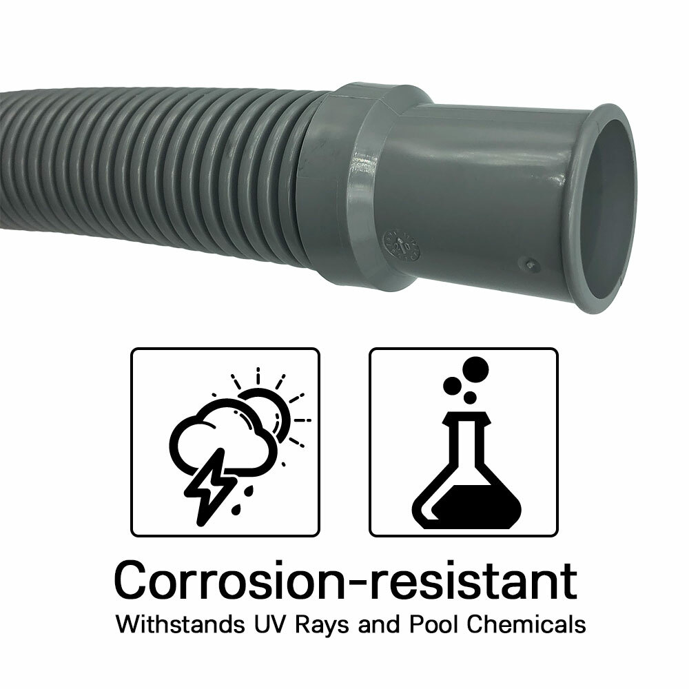 Puri Tech Heavy Duty Above Ground Pool Filter Hose, 1.25 Inch x 3 foot – 9 pack