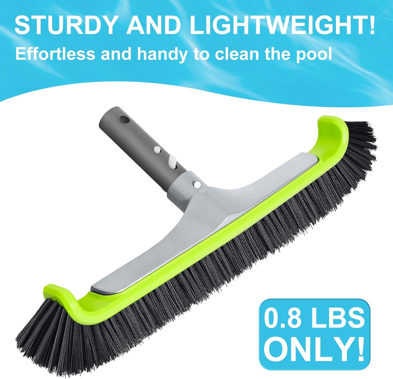 Upgraded Pool Brush Head for Cleaning Pool Walls,Heavy Duty