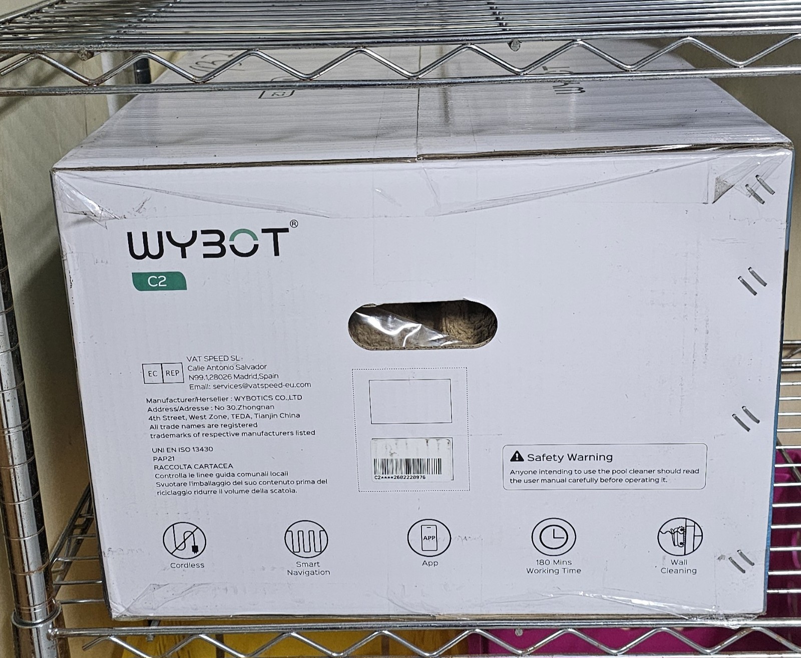 WYBOT C2 Cordless Robotic Pool Cleaner New Sealed 2152 Sq Ft App Control