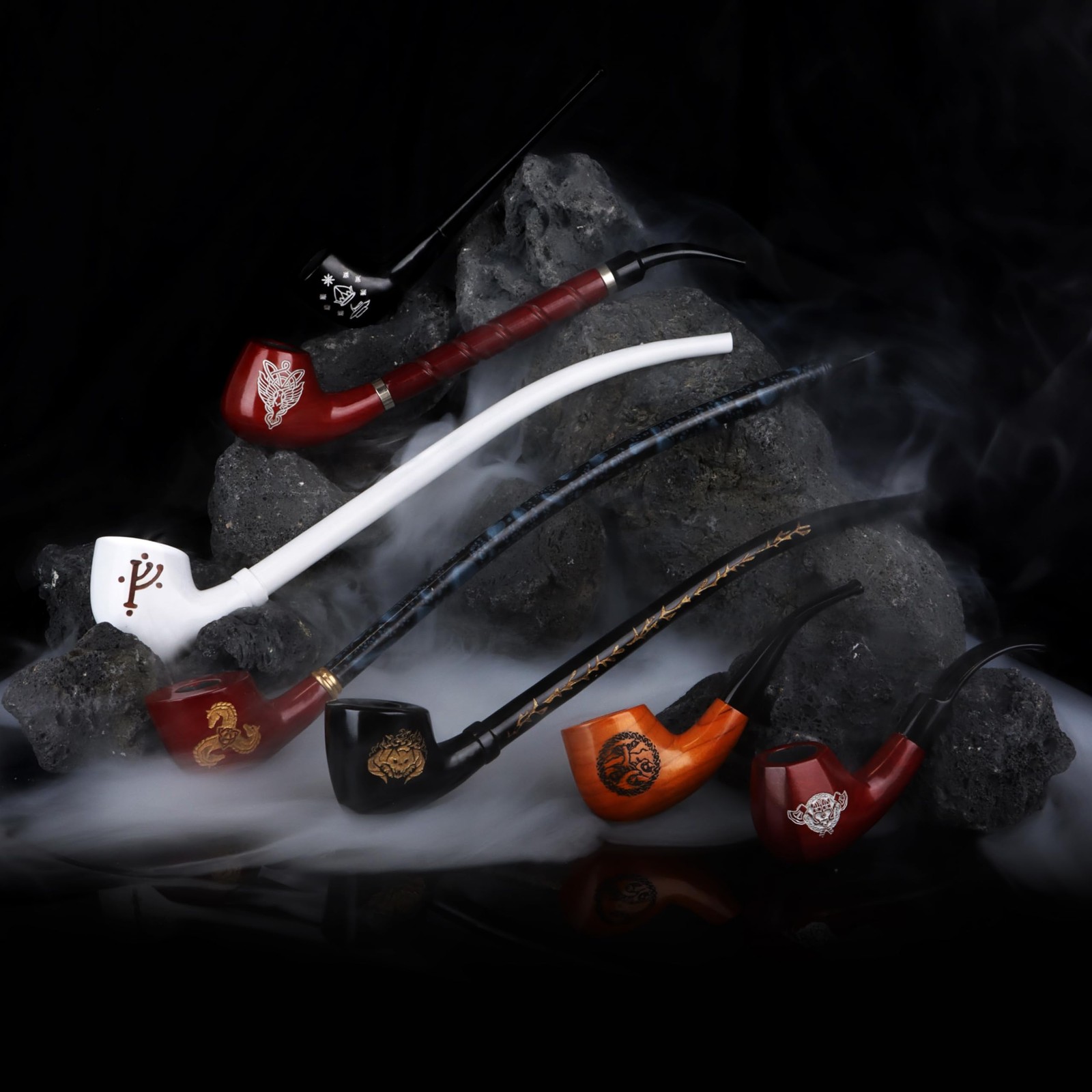 Pulsar Shire Pipes – GANDALF THE WHITE Cherry Churchwarden Reddish-Brown