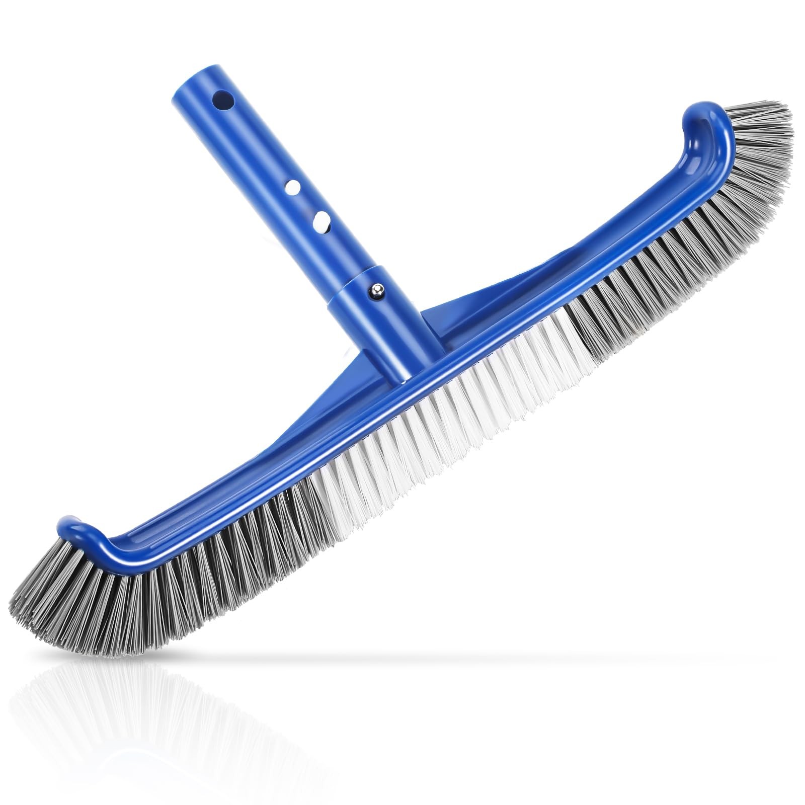 Pool Brush Head, Scrub Brush with Premium Nylon Bristles,Curved Ends High-Eff…