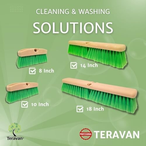 Green Flow Through Brush Head, 10-Inch Extra Soft Bristle Brush for 10 Inch
