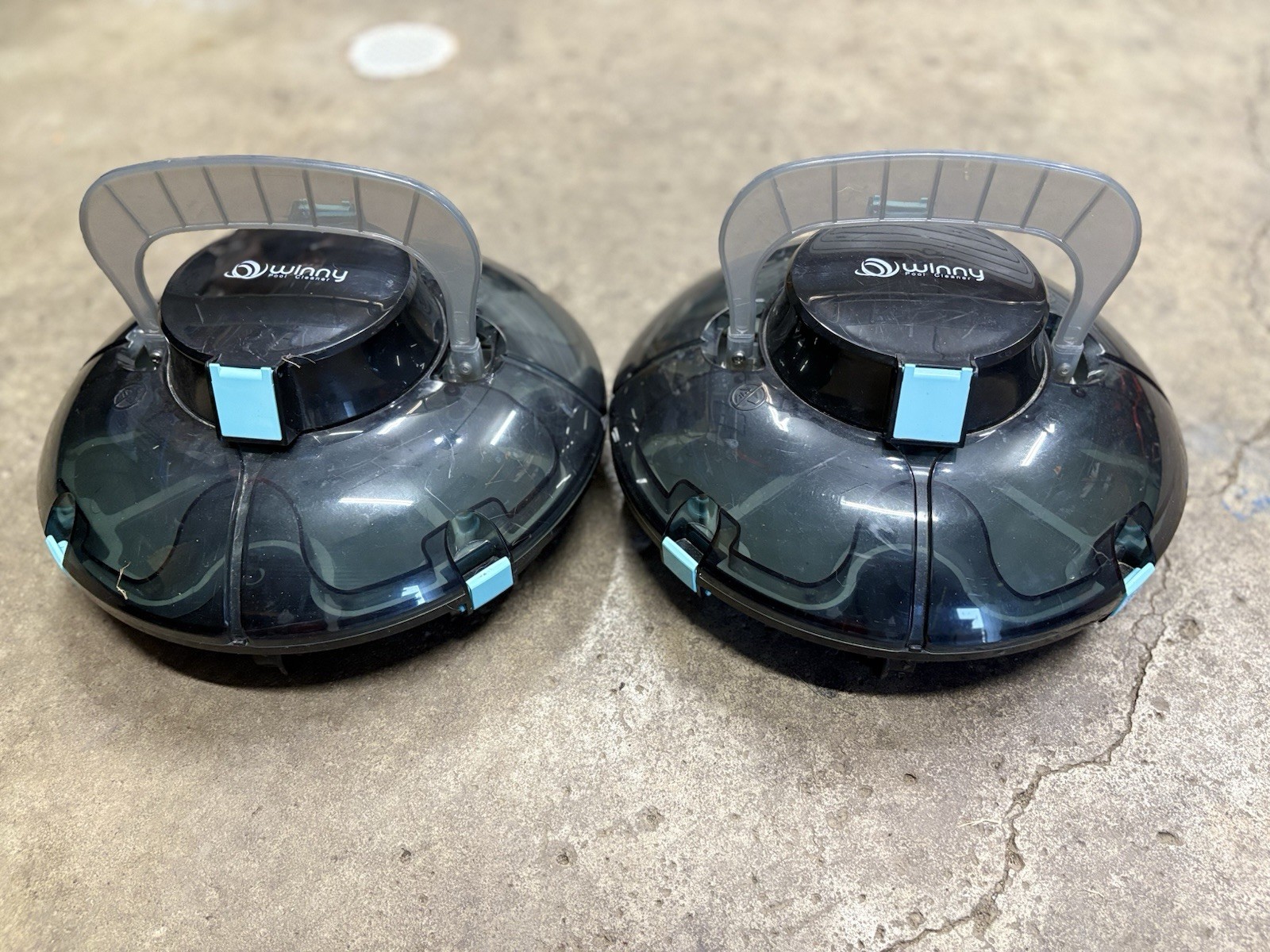 Two Cordless Robotic Pool Cleaner, Automatic Vacuum for Above-Ground Pools