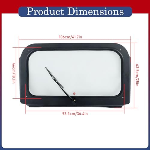 Full Glass Windshield with Wiper Replacement for Polaris RZR 570 All years 800