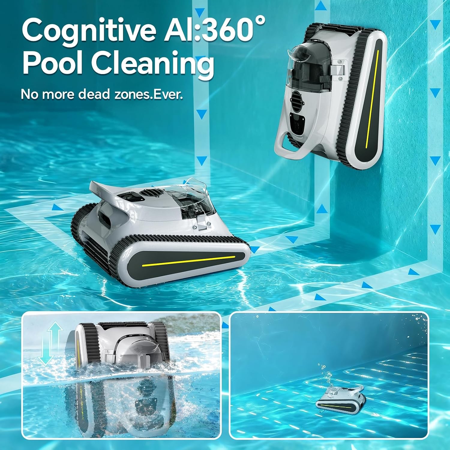 Automatic Pool Cleaner Cordless Wall Scrubber