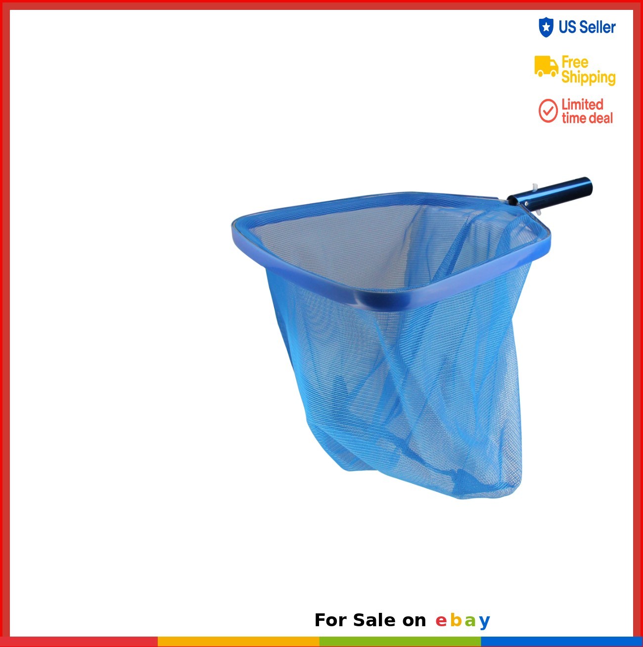 Pool Leaf Rake 19 Inch Aluminum Frame Nylon Net Swimming Pool Cleaner Tool