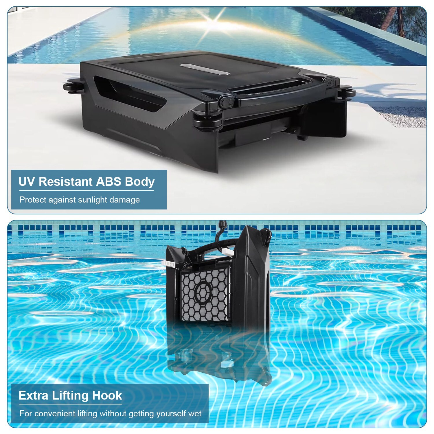 iMounTEK 8W Solar Robotic Pool Skimmer Automatic Vacuum Pool Cleaner Robot IPX7
