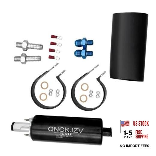 High Flow 290LPH Inline Fuel Pump with Installation Kit – Replacement for