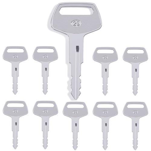 Heavy Equipment Ignition Key, 10 Pack 787 Komatsu Key, Replaces OEM Part WL-787