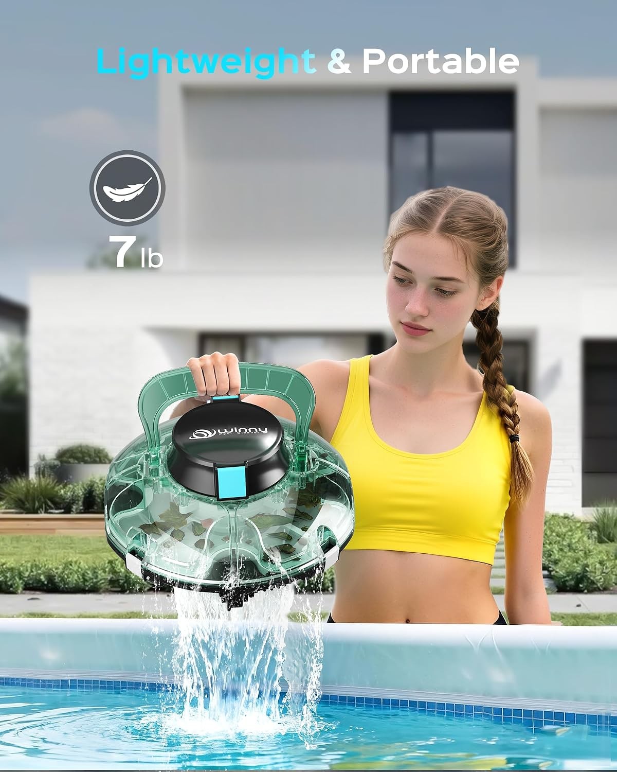 (2026 Upgrade) Cordless Pool Vacuum for above Ground Pool, Automatic Pool Cleane