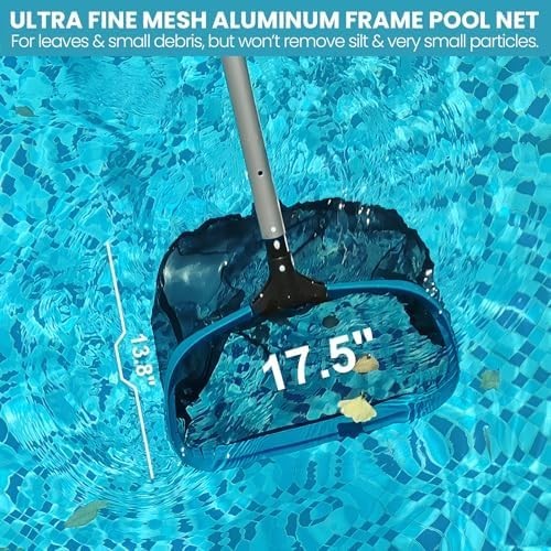 Pool Cleaning Kit 13FT Pole Net Vacuum Head Brush Above Inground Pool Set Deluxe