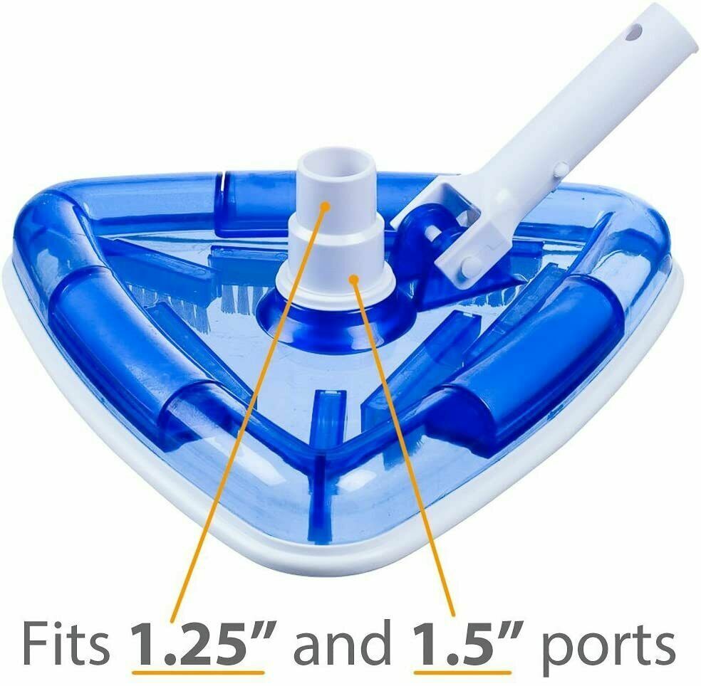 Milliard Sea-Thru Triangle Weighted Pool And Spa Vacuum Head, 11&Prime; Wide Cleaning