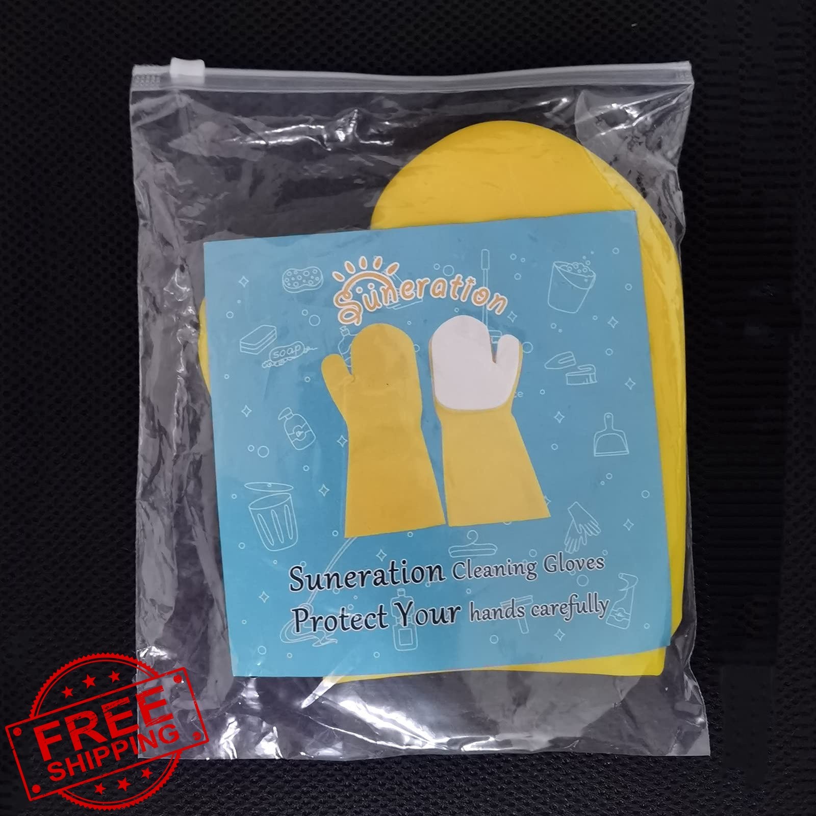 Suneration 2 Pool Cleaning Gloves Scrubbing Mitts Latex