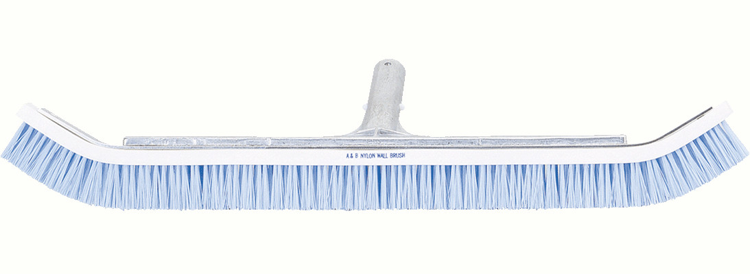 A&B 3030 36&Prime; White Nylon Curved Wall Brush