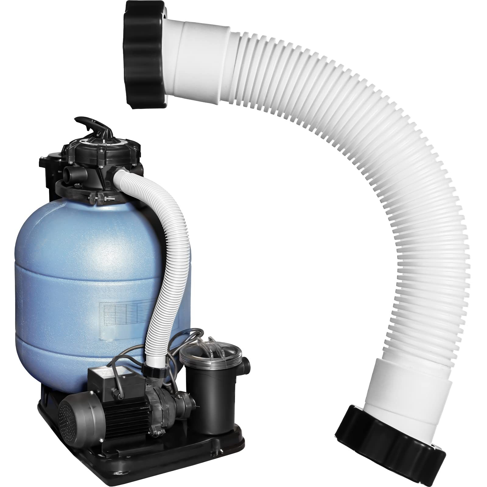 EBOOT 1 Pack 16 Inch Pool Pump Hoses for Above Ground Pools 16 inches, White