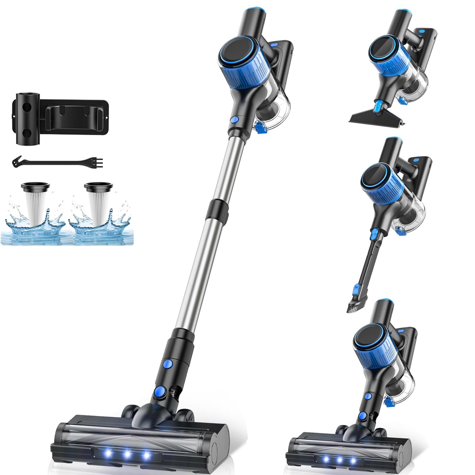 Cordless Vacuum Cleaner 8 in 1 Powerful Suction Lightweight Vacuum Cleaner fo…