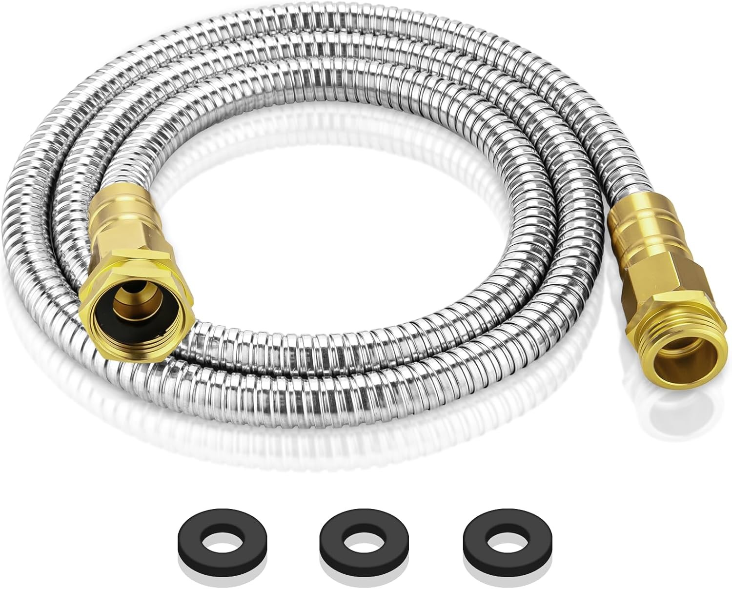 Heavy Duty Stainless Steel Garden Pool Hose No-Kink Flexible Water Pipe Outdoor