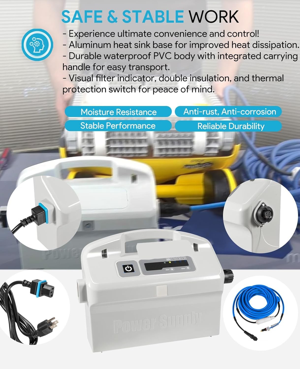 9995670-US-ASSY Replacement Power Supply for Dolphin Robotic Cleaners