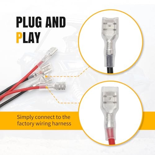 UTV Turn Signal Wiring Harness Kit with Rocker Switch & Flasher Relay, 12V/24V
