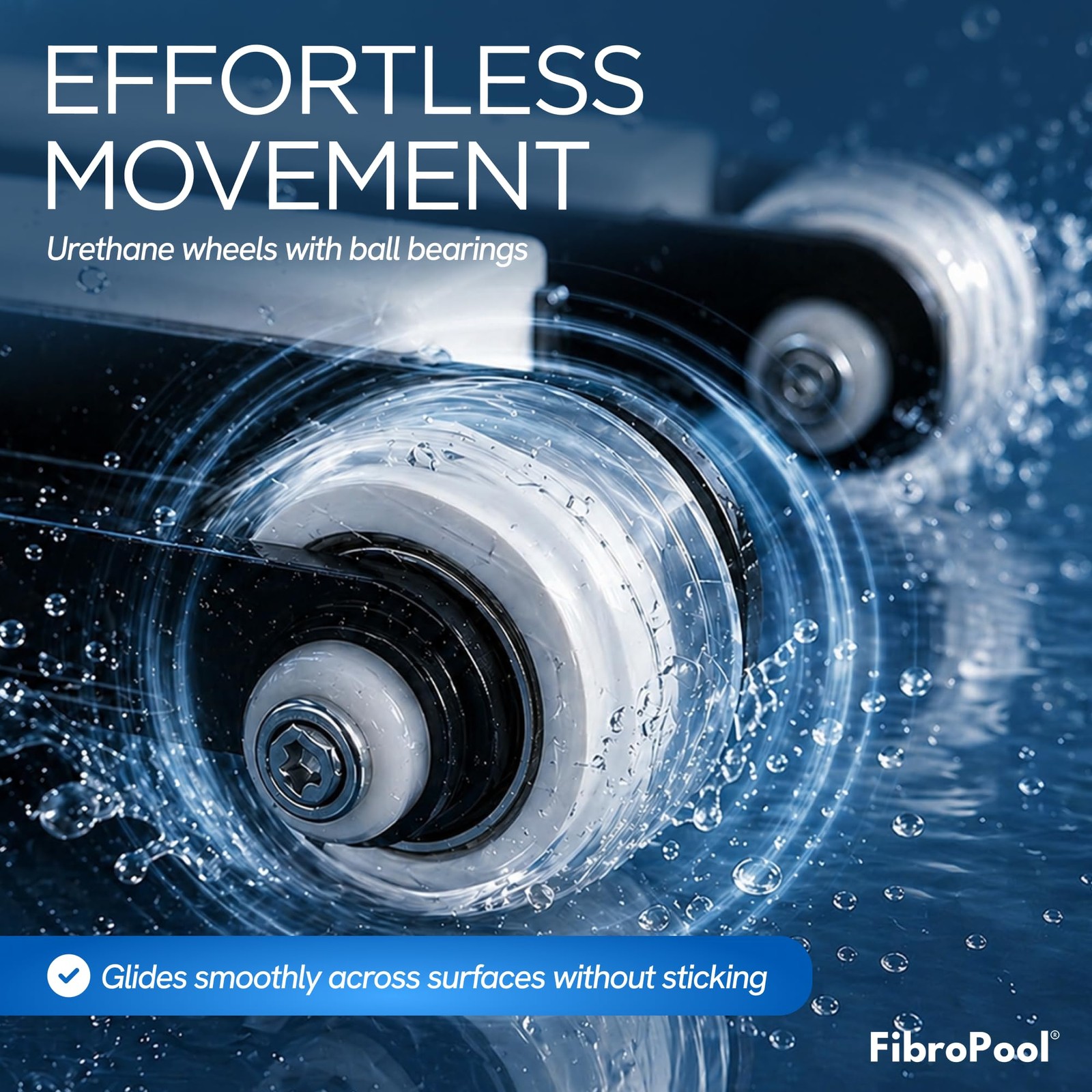 FibroPool Pool Vacuum Head – 14.4&Prime; Weighted Flexible Design – Inground & Above G