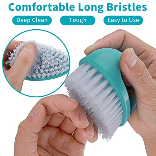 Cobee 2 Pack Hand Nail Brushes – Durable Stiff – Red, Blue