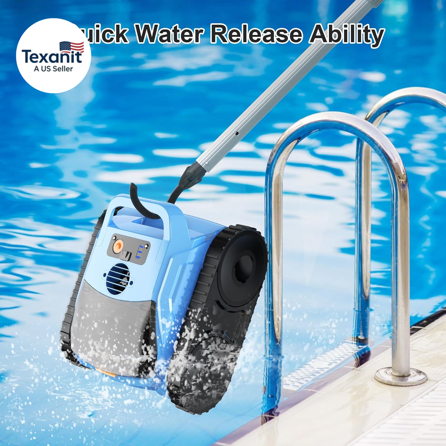 Cordless Robotic Pool Cleaner for Inground Pools, (2026 Upgrade) Automatic Pool