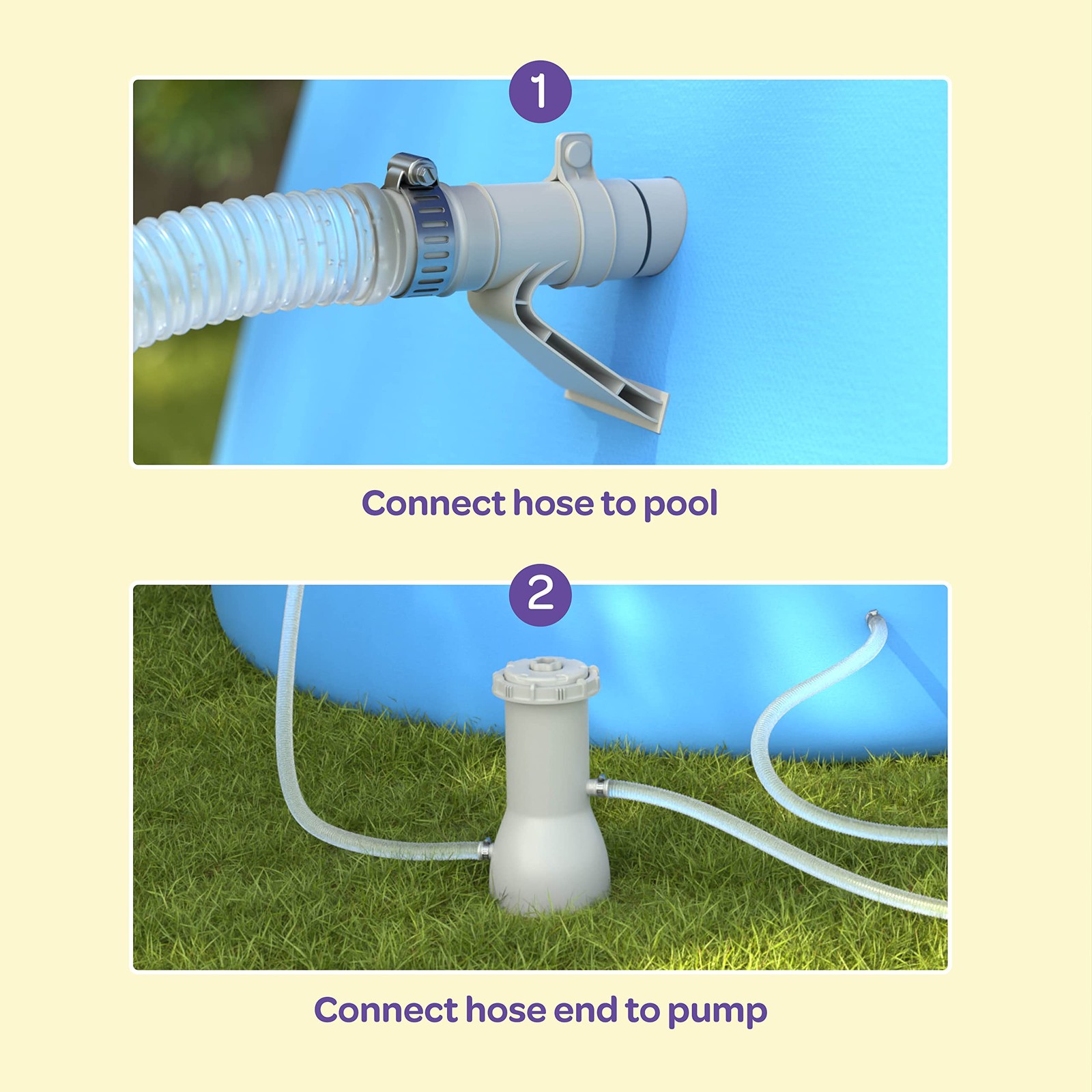 Replacement Hose For Above Ground 59 inches (L) x 1.25 (D), Clear