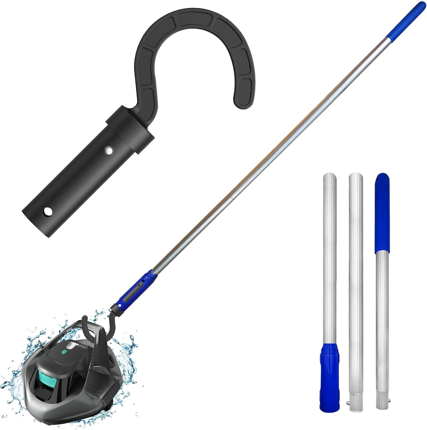 Hook for All Robotic Pool Cleaner with Swimming Pool Pole, Accessories Hook C…
