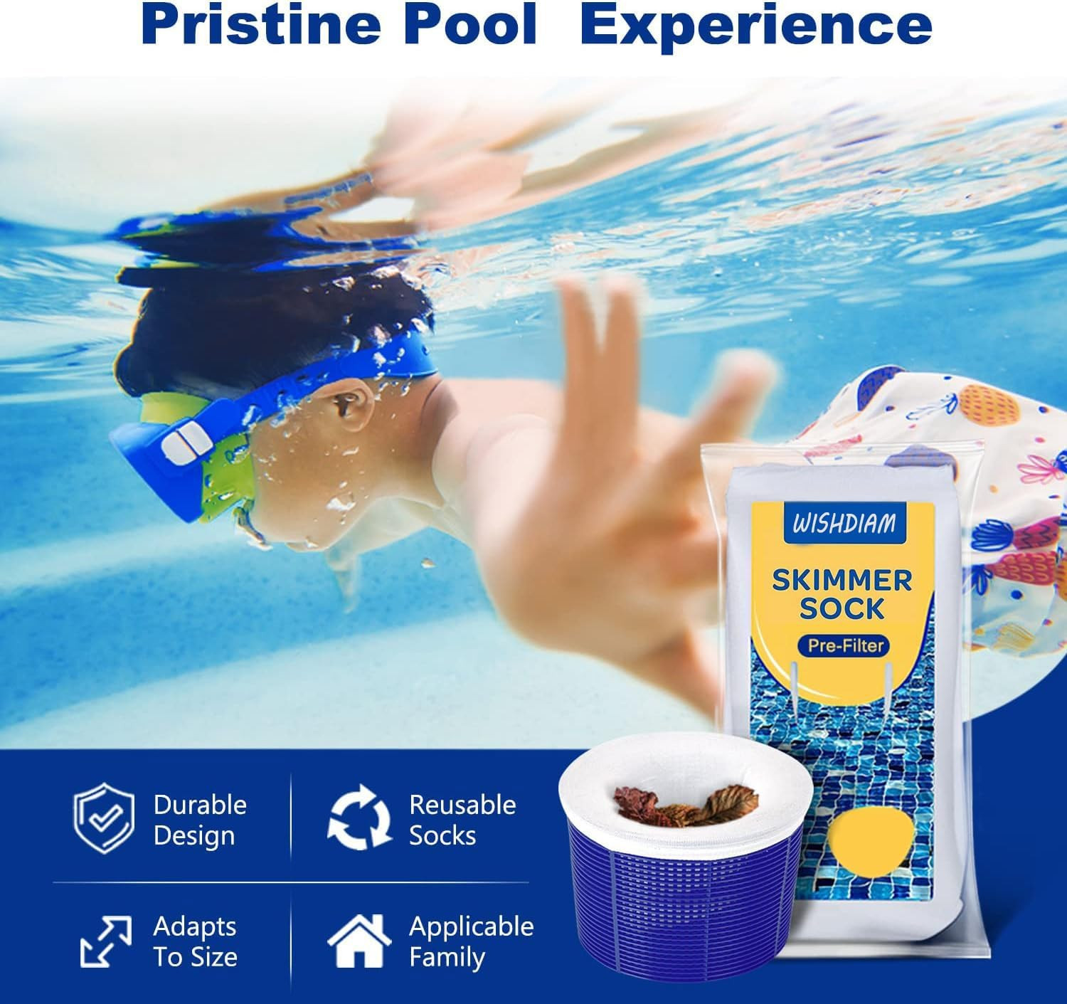 150 Pack Pool Skimmer Socks for Filters Baskets – Swimming Pool Accessories