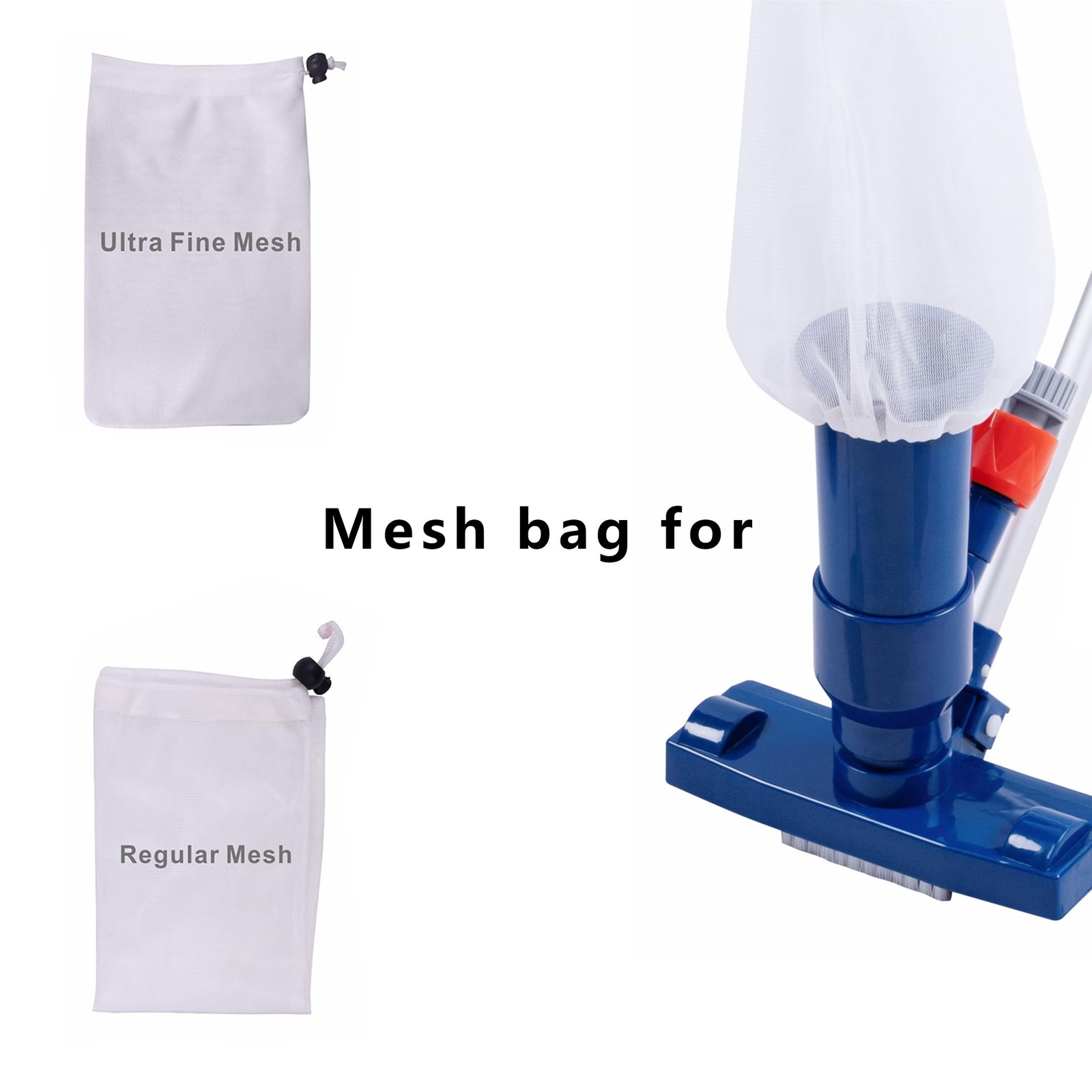 2pcs Pool Vacuum Mesh Collection Bags,Includes a Fine Mesh Collection Bag and…