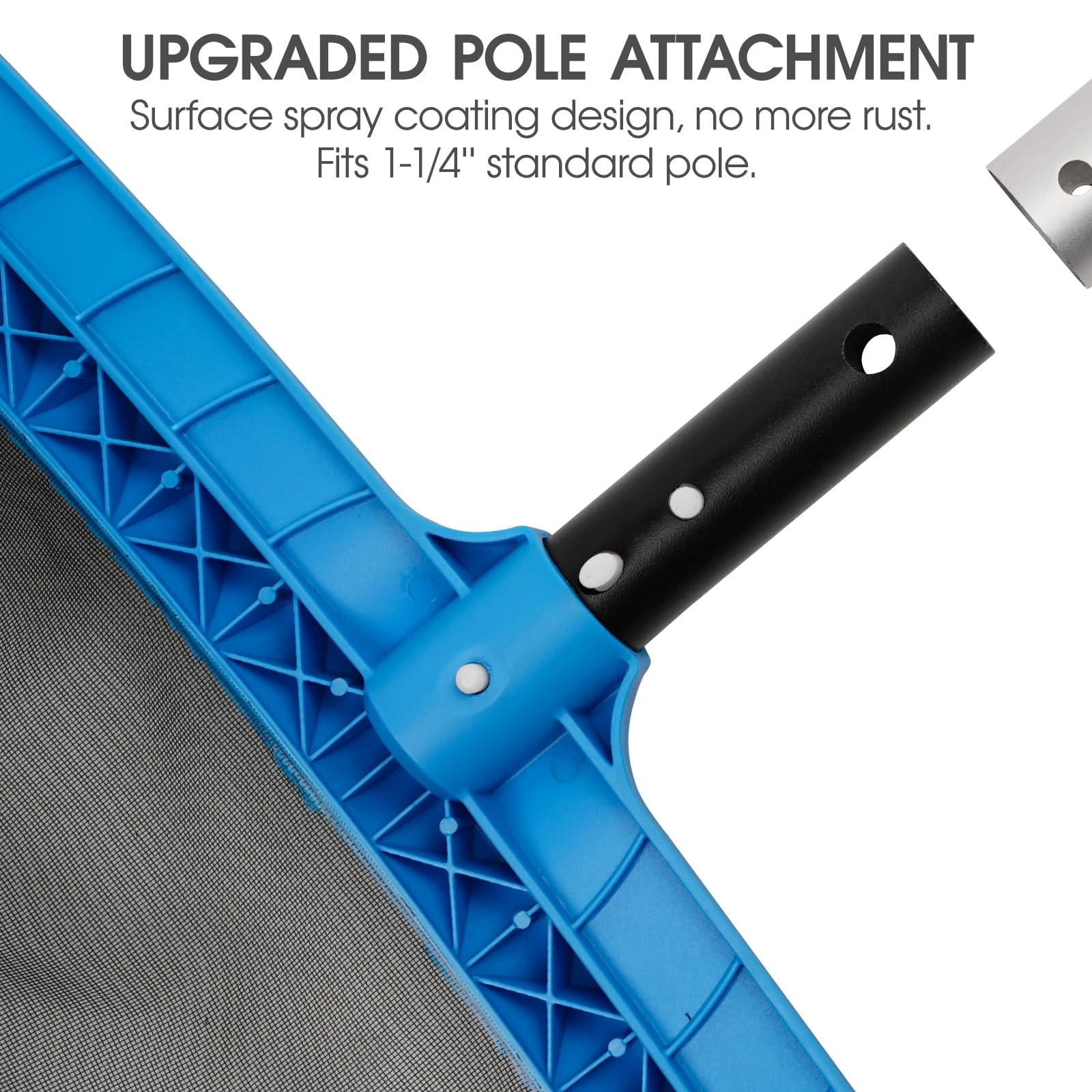 TidyMister Pool Skimmer Net with 17.5inch, Original Nylon