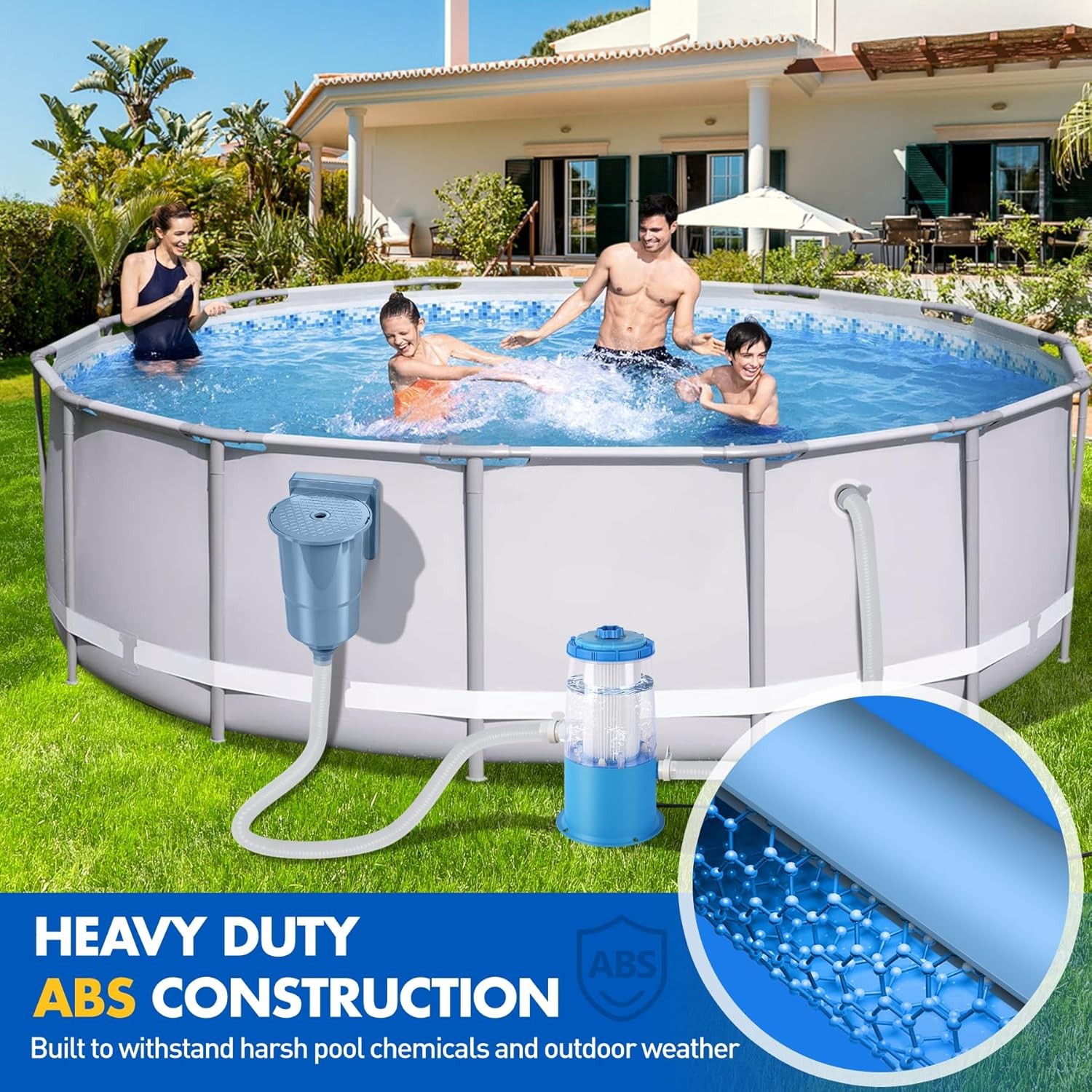 through Wall Skimmer for above Ground Pool, Heavy Duty Wall Mount Pool Skimmer K