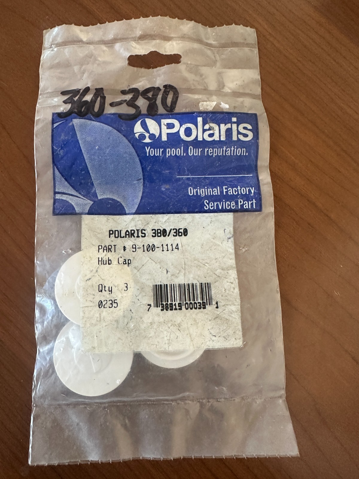 Polaris Orignal 9-100-1114 – Wheel Hub Cap Pack of 3