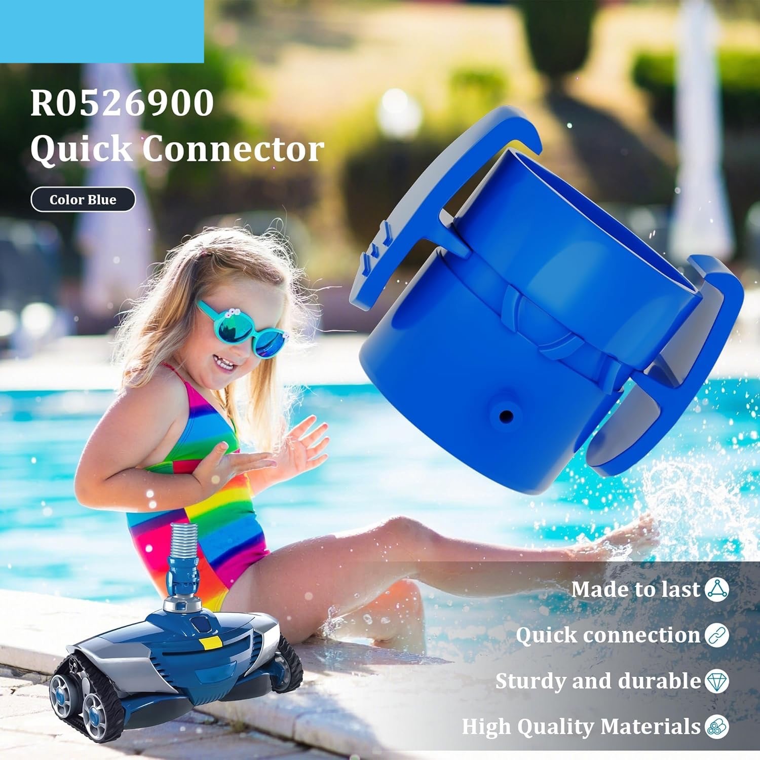 For Zodiac Quick Hose Connector For MX6 MX8 T5 & Duo Suction Cleaners R0526900